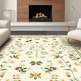 Contemporary Beige Floral Design(Beige)