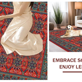 Ultra Soft Area Rug, Non Slip, Stain Resistant, Washable Area Rugs for Living Room, Bedroom, Elegant Twisted Textile Fusion(Red)
