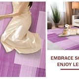 Ultra Soft Area Rug, Non Slip, Stain Resistant, Washable Area Rugs for Living Room, Bedroom, Warm Cozy Solid Color Design(Purple)