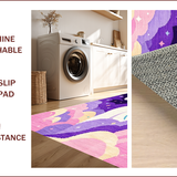 Ultra Soft Area Rug, Non Slip, Stain Resistant, Washable Area Rugs for Living Room, Bedroom, Joyful Ethereal Shaggy Delight(Purple)