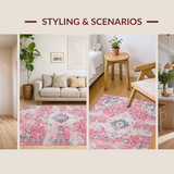 Artistic Distressed Floral Composition(Pink)