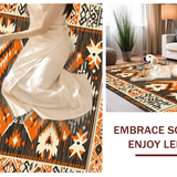 Ultra Soft Area Rug, Non Slip, Stain Resistant, Washable Area Rugs for Living Room, Bedroom, Unique Striped Minimalist Appeal(Orange)