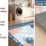 Ultra Soft Area Rug, Non Slip, Stain Resistant, Washable Area Rugs for Living Room, Bedroom, Artistic Lobster Pattern Contemporary Look(Blue)