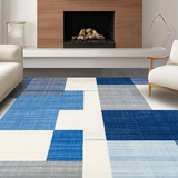 Ultra Soft Area Rug, Non Slip, Stain Resistant, Washable Area Rugs for Living Room, Bedroom, Sophisticated Blue Tones with Texture(Blue)