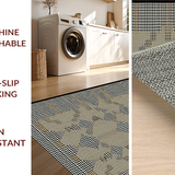 Ultra Soft Area Rug, Non Slip, Stain Resistant, Washable Area Rugs for Living Room, Bedroom, Sophisticated Geometric Contrast Theme(Gray)