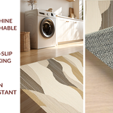 Ultra Soft Area Rug, Non Slip, Stain Resistant, Washable Area Rugs for Living Room, Bedroom, Trendy Natural Fiber Elegance(Beige)