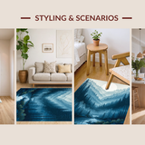 Chic Gray Tiled Motif(Blue)