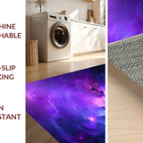 Ultra Soft Area Rug, Non Slip, Stain Resistant, Washable Area Rugs for Living Room, Bedroom, Vivid Celestial Starfield Motif(Purple)