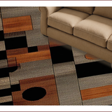 Ultra Soft Area Rug, Non Slip, Stain Resistant, Washable Area Rugs for Living Room, Bedroom, Vintage Western Style Elegance(Brown)