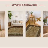 Ultra Soft Area Rug, Non Slip, Stain Resistant, Washable Area Rugs for Living Room, Bedroom, Luxurious Soft Textured Animal Aesthetic(Beige)