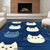 Funny Cat Theme Bathroom Accent(Blue)