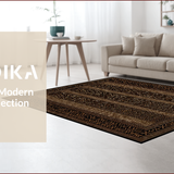 Ultra Soft Area Rug, Non Slip, Stain Resistant, Washable Area Rugs for Living Room, Bedroom, Eclectic Wild Animal Motif(Black)