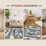 Stylish Reversible Linear Motif(Blue)