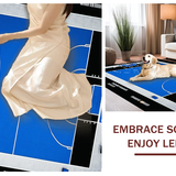 Dynamic Black and White Court Print(Blue)