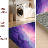 Ultra Soft Area Rug, Non Slip, Stain Resistant, Washable Area Rugs for Living Room, Bedroom, Bold Cosmic Fantasy Texture(Purple)