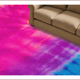 Ultra Soft Area Rug, Non Slip, Stain Resistant, Washable Area Rugs for Living Room, Bedroom, Hot Pink and Purple Playroom Shag Rug(Pink)