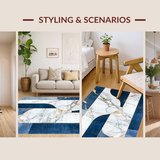 Chic Modern Gold Accents Design(Blue)