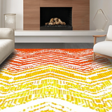Ultra Soft Area Rug, Non Slip, Stain Resistant, Washable Area Rugs for Living Room, Bedroom, Eclectic Fluid Shape Decor Accent(Yellow)