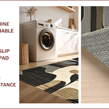 Ultra Soft Area Rug, Non Slip, Stain Resistant, Washable Area Rugs for Living Room, Bedroom, Elegant Rustic Okapi Motif Design(Beige)