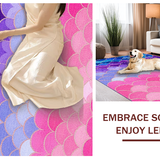Ultra Soft Area Rug, Non Slip, Stain Resistant, Washable Area Rugs for Living Room, Bedroom, Charming Underwater Fantasy Decor(Pink)