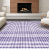Ultra Soft Area Rug, Non Slip, Stain Resistant, Washable Area Rugs for Living Room, Bedroom, Elegant Lavender Geometric Motif(Purple)