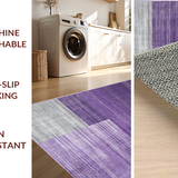 Ultra Soft Area Rug, Non Slip, Stain Resistant, Washable Area Rugs for Living Room, Bedroom, Stylish Geometric Color Fusion(Purple)