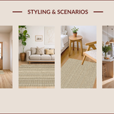 Ultra Soft Area Rug, Non Slip, Stain Resistant, Washable Area Rugs for Living Room, Bedroom, Picket Fences Indoor Outdoor(Beige)