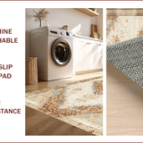 Ultra Soft Area Rug, Non Slip, Stain Resistant, Washable Area Rugs for Living Room, Bedroom, Vintage Neutral Living Room Hand-Tufted Distressed Rug(Beige)