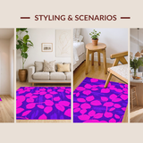 Ultra Soft Area Rug, Non Slip, Stain Resistant, Washable Area Rugs for Living Room, Bedroom, Lavish Fluffy Textured Elegance(Purple)