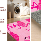 Ultra Soft Area Rug, Non Slip, Stain Resistant, Washable Area Rugs for Living Room, Bedroom, Vibrant Cute Animal Design(Pink)