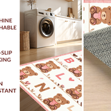 Ultra Soft Area Rug, Non Slip, Stain Resistant, Washable Area Rugs for Living Room, Bedroom, Sunny Whimsical Learning Environment(Pink)
