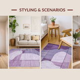 Ultra Soft Area Rug, Non Slip, Stain Resistant, Washable Area Rugs for Living Room, Bedroom, Cute Room Decor Bow Rug Lavender Uno Reverse Aesthetic Area Carpet(Purple)