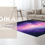 Ultra Soft Area Rug, Non Slip, Stain Resistant, Washable Area Rugs for Living Room, Bedroom, Bold Cosmic Fantasy Texture(Purple)