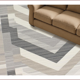 Ultra Soft Area Rug, Non Slip, Stain Resistant, Washable Area Rugs for Living Room, Bedroom, Modern Minimalist Geometric Motif(Gray)