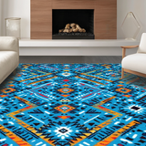 Bright Retro Lattice Composition(Blue)