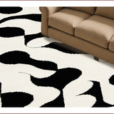 Ultra Soft Area Rug, Non Slip, Stain Resistant, Washable Area Rugs for Living Room, Bedroom, Geometric Contemporary Bedroom Area Rug High Traffic Safe(Beige)