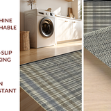 Ultra Soft Area Rug, Non Slip, Stain Resistant, Washable Area Rugs for Living Room, Bedroom, Modern Abstract Two-Tone Elegance(Gray)