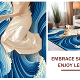 Charming Fluid Curved Texture(Blue)