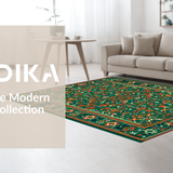 Sophisticated Abstract Leafy Motif(Green)