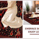 Ultra Soft Area Rug, Non Slip, Stain Resistant, Washable Area Rugs for Living Room, Bedroom, Colorful Dragon Fantasy Aesthetic(Red)