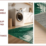Ultra Soft Area Rug, Non Slip, Stain Resistant, Washable Area Rugs for Living Room, Bedroom, Rustic Green Organic Textures(Green)