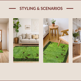 Elegant Nature Inspired Shaggy Mat(Green)