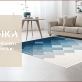 Ultra Soft Area Rug, Non Slip, Stain Resistant, Washable Area Rugs for Living Room, Bedroom, Plush Aesthetic Home Decor Non-Shedding Carpet(Blue)