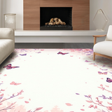 Ultra Soft Area Rug, Non Slip, Stain Resistant, Washable Area Rugs for Living Room, Bedroom, Floral Butterfly Pastel Aesthetic(Pink)