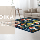 Brightly Colored Rustic Mushroom Artistry(Blue)