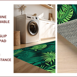 Ultra Soft Area Rug, Non Slip, Stain Resistant, Washable Area Rugs for Living Room, Bedroom, Jungle Print Ultra-Thin(Green)