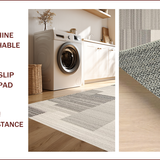 Ultra Soft Area Rug, Non Slip, Stain Resistant, Washable Area Rugs for Living Room, Bedroom, Neutral Toned Minimalist Textured Elegance(Gray)