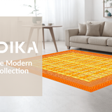 Ultra Soft Area Rug, Non Slip, Stain Resistant, Washable Area Rugs for Living Room, Bedroom, Elegant Vibrant Softness Blend(Orange)
