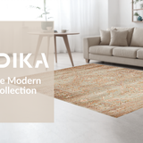 Ultra Soft Area Rug, Non Slip, Stain Resistant, Washable Area Rugs for Living Room, Bedroom, Sleek Contemporary Chevron Design(Beige)