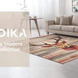 Ultra Soft Area Rug, Non Slip, Stain Resistant, Washable Area Rugs for Living Room, Bedroom, Transitional Natural Element Design(Brown)